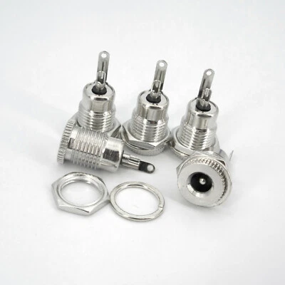 5Pcs Metal DC099 5.5 x 2.1mm DC Power Female Socket Panel Mount Jack Connector - Image 1 of 4