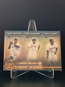 Pedro Martinez, Nomar Garciaparra, Troy O'Leary 2000 Pacific Diamond Leaders #3
