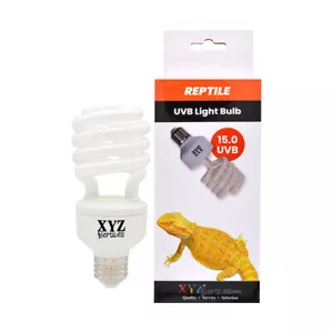 Reptile UVB Bulb 15.0 Reptile Light 26 Watt Basking Lamp XYZReptiles - Picture 1 of 8