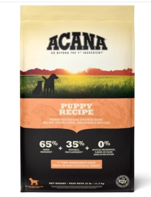ACANA Dog Puppy Recipe, 25lb | Premium High-Protein, Grain-Free Dry Dog Food