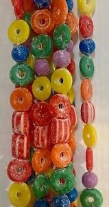 Kurt Adler Holiday Decor Sugared Candy Life Savers 9’ Garland x 4 Strands = 36' 