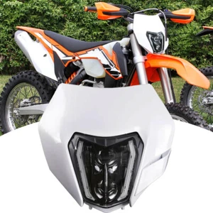 LED Headlight Hi/Lo Beam DRL w/ Fairing For KTM EXC XCW 250 350 450 SX SXF 125 - Picture 1 of 12