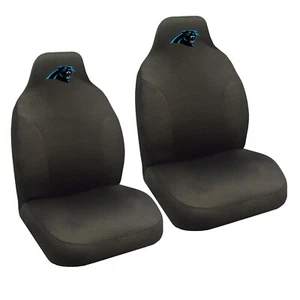 NFL Carolina Panthers Car Truck Suv Black Front Bucket Seat Covers Set - Picture 1 of 6