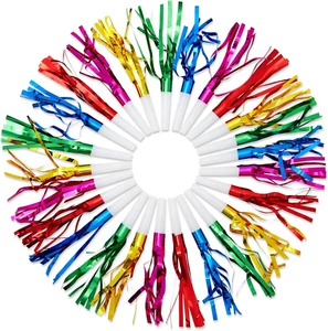 50 Pack Noise Makers Party Favors, Bulk Birthday Horns (5 Colors) - Picture 1 of 12