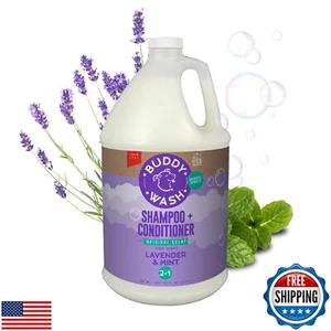 Buddy Wash 2-in-1 Dog Shampoo and Conditioner for Dog Grooming, Lavender and - Picture 1 of 5