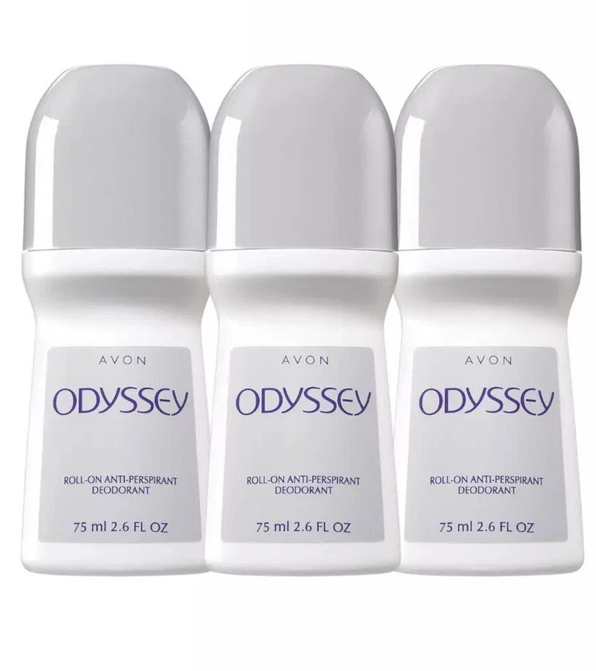 Avon Women ODYSSEY Roll On Anti-Perspirants 2.6  fl oz Deodorant 3 Pcs - Изображение 1 из 1