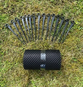 6m Rolls Gutter Net Protection Mesh Guard with 15 Fixing Clips Leaf Mesh Roll - Picture 1 of 2