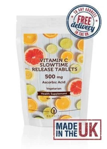 Vitamin C 500mg Slow Time Release Tablets GB BritVits - Picture 1 of 12