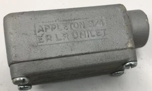 ERLR75 APPLETON ENCENDIDO POR POLVO A PRUEBA DE EXPLOSIONES 90 GRADOS BUJE DE 3/4 PULGADAS ACCESO LATERAL - Imagen 1 de 4