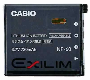 Casio NP-60 Li-Ion Camera Akku Exilim S10 S12 FS10 Z20 Z21 Z22 Z25 Z80 Z85 Z90 - Bild 1 von 3