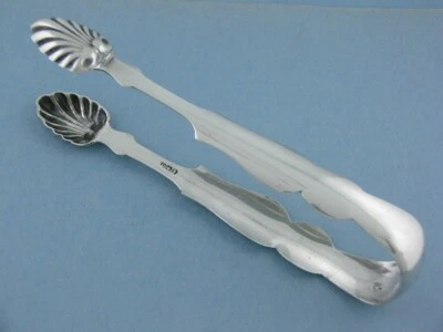 Early Coin Silver Sugar Serving Tongs claw - D eagle bust mark - c1800s - ASKAM - Image 1 of 4