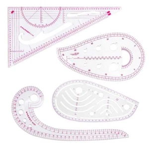 Fashion Clear Metric Sewing Ruler Set, French Curve Pattern Making Ruler Kit ... - Picture 1 of 6