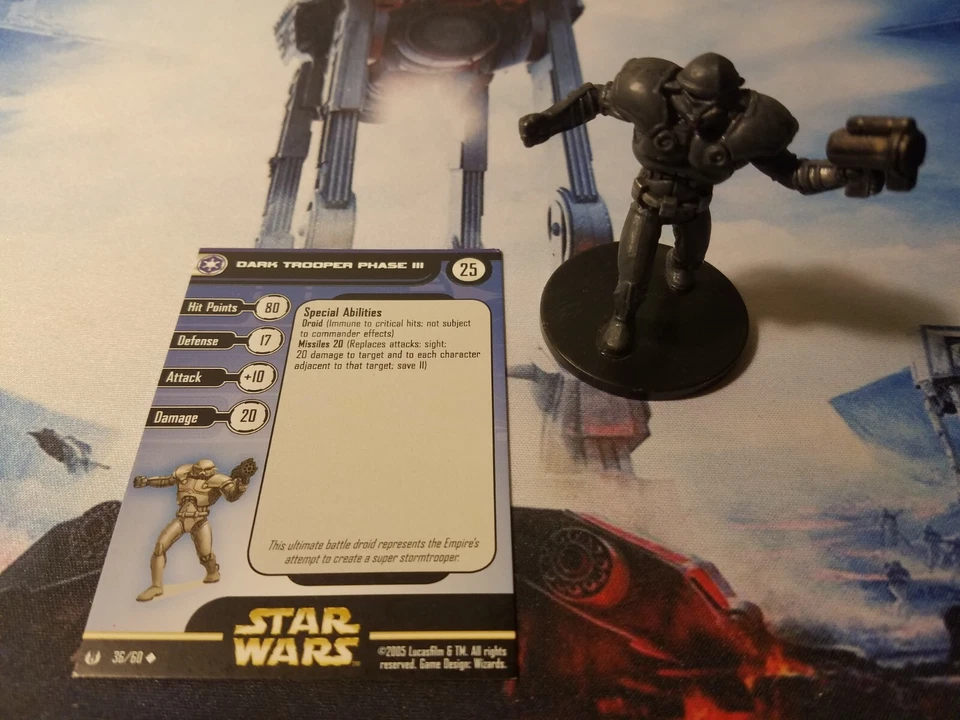 Star Wars Miniatures Universe 36 Dark Trooper Phase III - Image 1 of 1