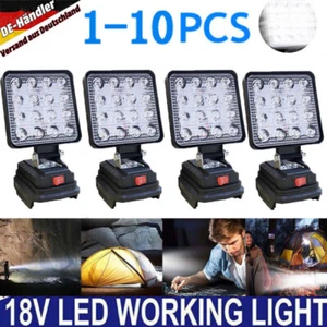 1-10st Für Makita Li-ion Akku LED Arbeitsleuchte 18V Strahler Licht Taschenlampe - Bild 1 von 24