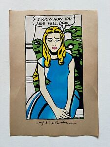 Roy Lichtenstein Drawing on Paper Signed & stamped Mixed Media