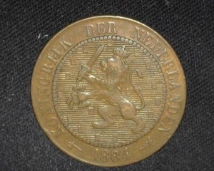 NETHERLANDS 1884 2-1/2 CENTS KM108.1 EXTREMELY FINE ~FCS-739 - Picture 1 of 2