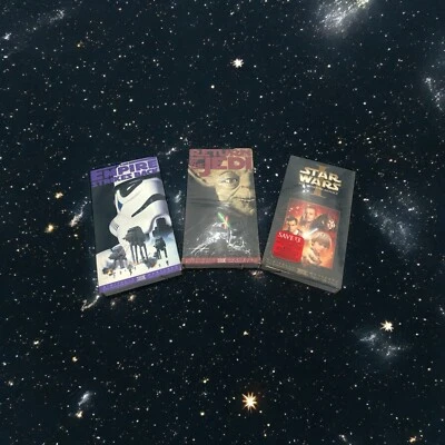 STAR WARS PHANTOM MENACE, RETURN OF THE JEDI, EMPIRE VHS TAPES LOT Foto 1 de 4