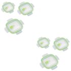 6 Pcs Plastic Fresh Bowl Cover Bento Container Salad Topping