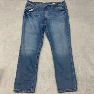 Ariat Jeans Mens 42x32 Blue Low Rise Boot Cut Denim Western Medium Wash Cotton - Picture 1 of 11