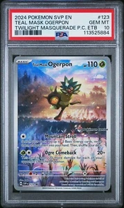 Teal Mask Ogerpon Pokemon Center PSA 10 Twilight Masquerade 123 ETB Promo Card - Picture 1 of 1