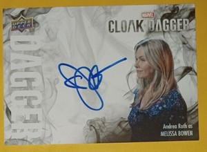 🔥💥2021 UD CLOAK & DAGGER ANDREA ROTH AUTO AUTOGRAPH MELISSA BOWEN D-AR👀💥🔥