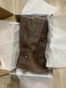 New Women's Wide Calf Boots Size 8 Dark Tan Life Stride Xtrovert - Picture 1 of 11