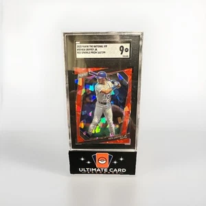 2023 Panini National VIP Gold Pack - Ken Griffey Jr Red Sparkle 163/199 SGC 9 - Picture 1 of 2