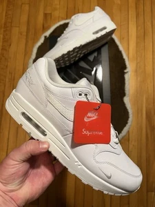 Size 10.5 - Nike Supreme x Air Max 1 '87 SP Triple White - Picture 1 of 5