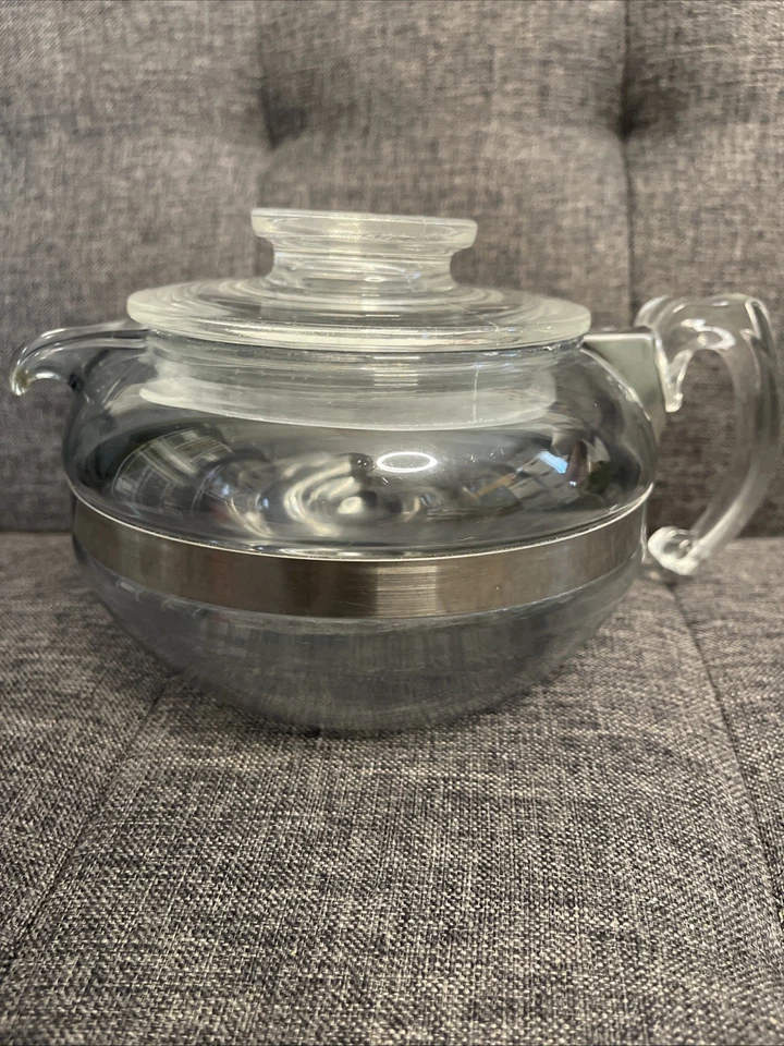 Pyrex Flameware 6 tazas cafetera de vidrio con tapa 8126-B Foto 1 de 4