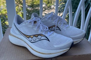 Saucony Size 10.5 Endorphin Speed 3 White Gold Speckled W - Picture 1 of 8