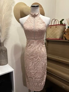 BARDOT HANA LACE DRESS IN PINK ROSE SIZE 4/XS - Picture 1 of 6