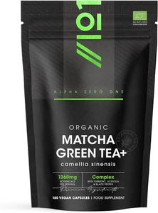 Organic Matcha Green Tea Extract 1360mg 90 - 180 Capsules Boosted with Turmeric - Picture 1 of 16