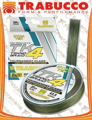 Multifibra Trabucco TK4 TEKNO BRAID Green 330 Yards - 300mt trecciato - Immagine 1 di 4