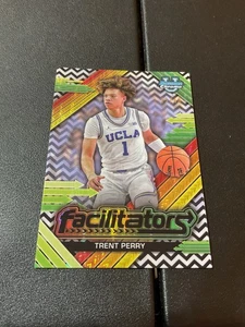 2024-25 BOWMAN CHROME U TRENT PERRY BLACK/WHITE FACILITATORS-#25/48-UCLA-#4 - Picture 1 of 4