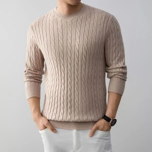 Camicie girocollo casual alla moda magliette larghe calde uomo pullover business - Foto 1 di 22