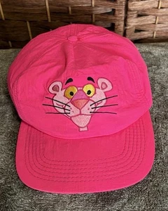 Vintage Pink Panther Hat Cap Snapback Nylon USA Made 90s Adjustable - Picture 1 of 9