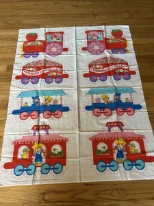 Vintage 1982 Strawberry shortcake train pillow cut out fabric new Pattern 5731 - Picture 1 of 8