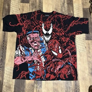 Camisa Marvel Spider-Man Carnage Venom 3XL Maldición AOP Estampado Completo - Rara - Imagen 1 de 5