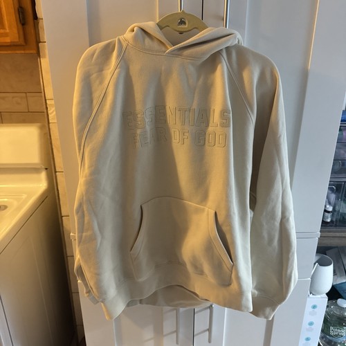 Felpa con cappuccio Essentials Fear Of God taglia media beige indossata pochissimo