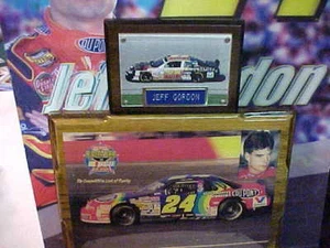 2 JEFF GORDON #24 PLAQUES 12" x 9 DUPONT RAINBOW & 6"x4" CHROMA PREMIER - Picture 1 of 1