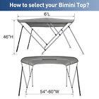 750D Bimini Top 3 Bow / 4 Bow Canopy Boat Cover 6ft / 8ft Long With Rear Poles