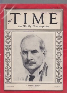 1929 Time magazine--Feb 25 1929 J. Pierpont Morgan - Imagen 1 de 1