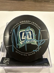 Alexandre Burrows Vancouver Canucks Autographed Official Game Puck Signed - Picture 1 of 3