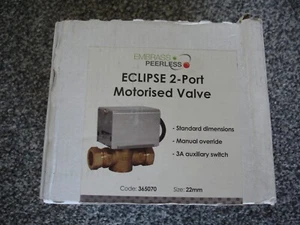 Eclipse 22mm 2-Way Motorised Zone Valve with Manual Override - Picture 1 of 1