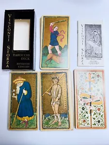 Baraja de Tarot Vintage VISCONTI SFORZA Tarocchi - 1975 Stuart R. Kaplan Juegos de Estados Unidos - Imagen 1 de 10
