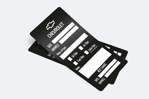 60 x Chevrolet Oil Change Service Reminder Stickers for Cars Trucks Vans -Vinyl - Picture 1 of 1
