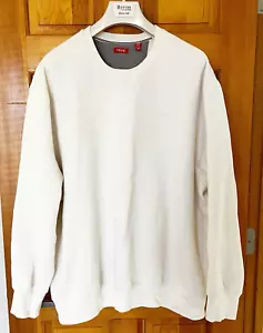 Izod Mens Advantage Performance Pullover Sweatshirt 4XL Ivory Cream Long Sleeve - Picture 1 of 7