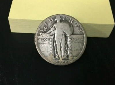 1928-P Standing Liberty Quarter 90% Silver Content 1928 P Inventory #507 - Image 1 of 2