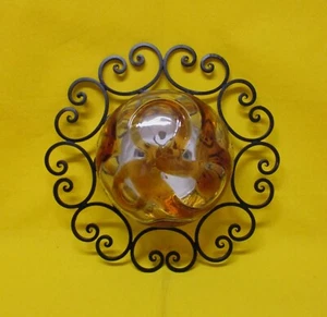 ✅ ANTICA PLAFONIERA/LAMPADARIO FERRO BATTUTO MURANO EPOCA 900 ANTIQUE - 4086 - Picture 1 of 10