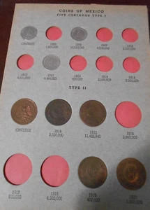 1906 -M Mexiko fünf Centavos LOT 8 MÜNZEN VERSCHIEDEN 1906 BIS 1920 - Bild 1 von 9